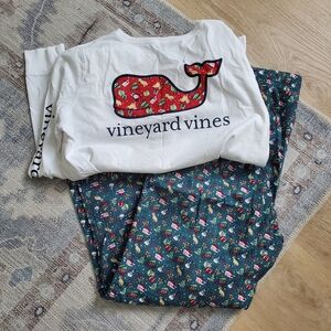 Vineyard Vines Mens Christmas Long Sleeve Shirt and Pajama Lounge Pants SzM